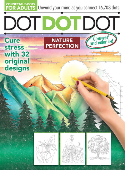 Dot Dot Dot - An Adult Coloring Book With 32 Originial Nature Perfection Themed Masterpieces: Unwind Your Mind And Cure Your Stress As You Connect All The Dots - Magazine Shop US