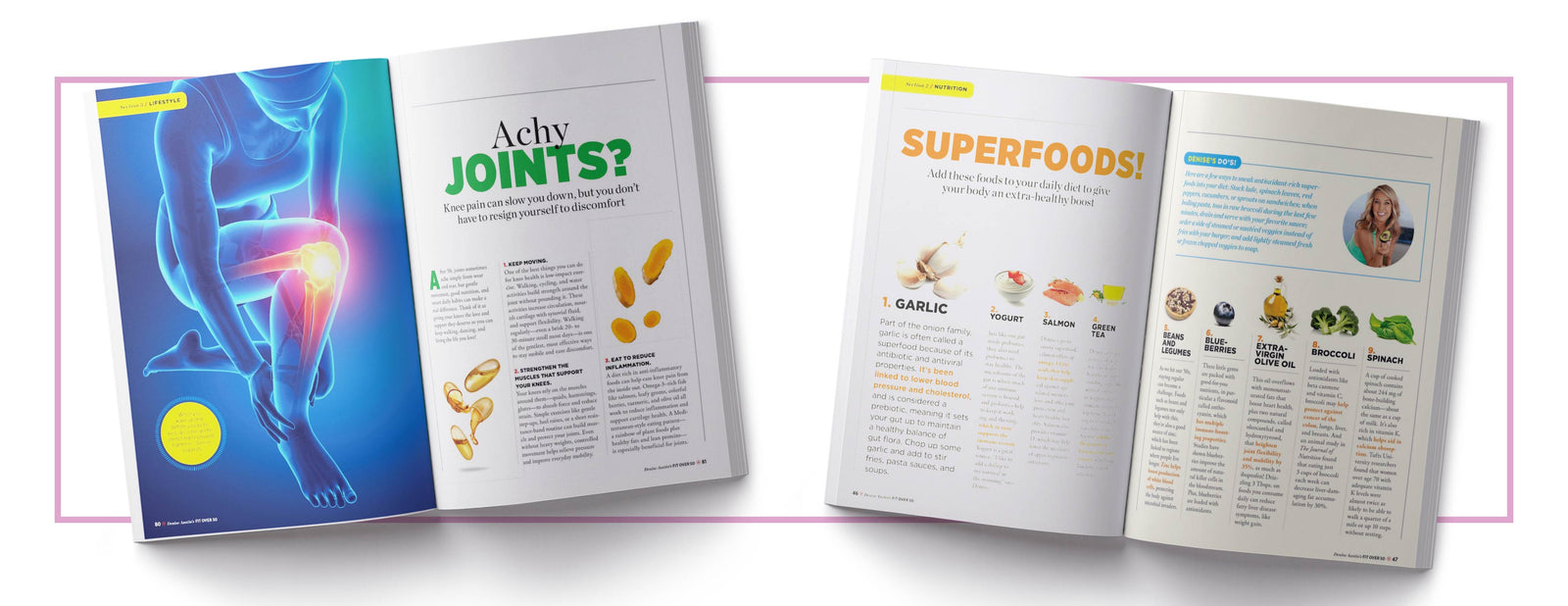 Denise Austin's Fit Over 50 - Spring 2026: Walk Off The Weight, Gear Up & Go, Step Into Shape, Small, Habits Lead To Big Results, Fuel Your Stride, Your Guide To A Restorative Meditation Walk & More!