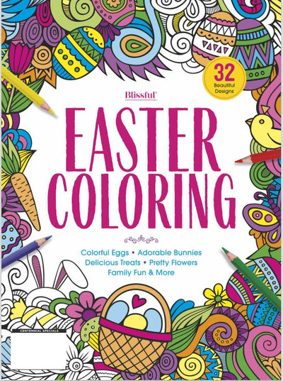 Blissful - Easter Coloring Book: Each Illustration Features A Fun Scene Full Of Intricate Designs - Magazine Shop US