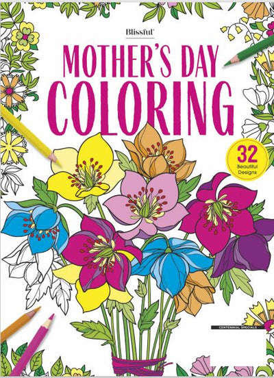 Blissful - Mother's Day Coloring Book: Each Picture Includes Puns, Jokes, Riddles or Mother's Day Intriguing Facts, Give Mom A New Way To Relax! - Magazine Shop US