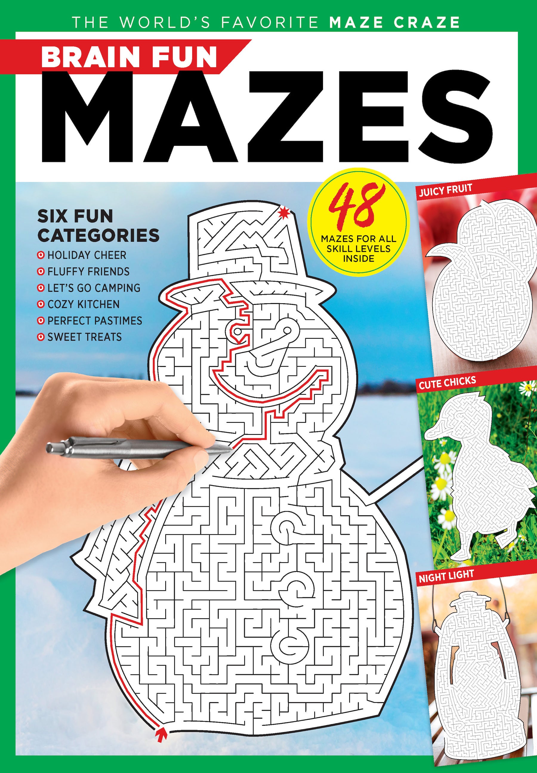 Brain Fun - Mazes: 48 Puzzles, All Skill Levels, Holiday Gingerbread C ...