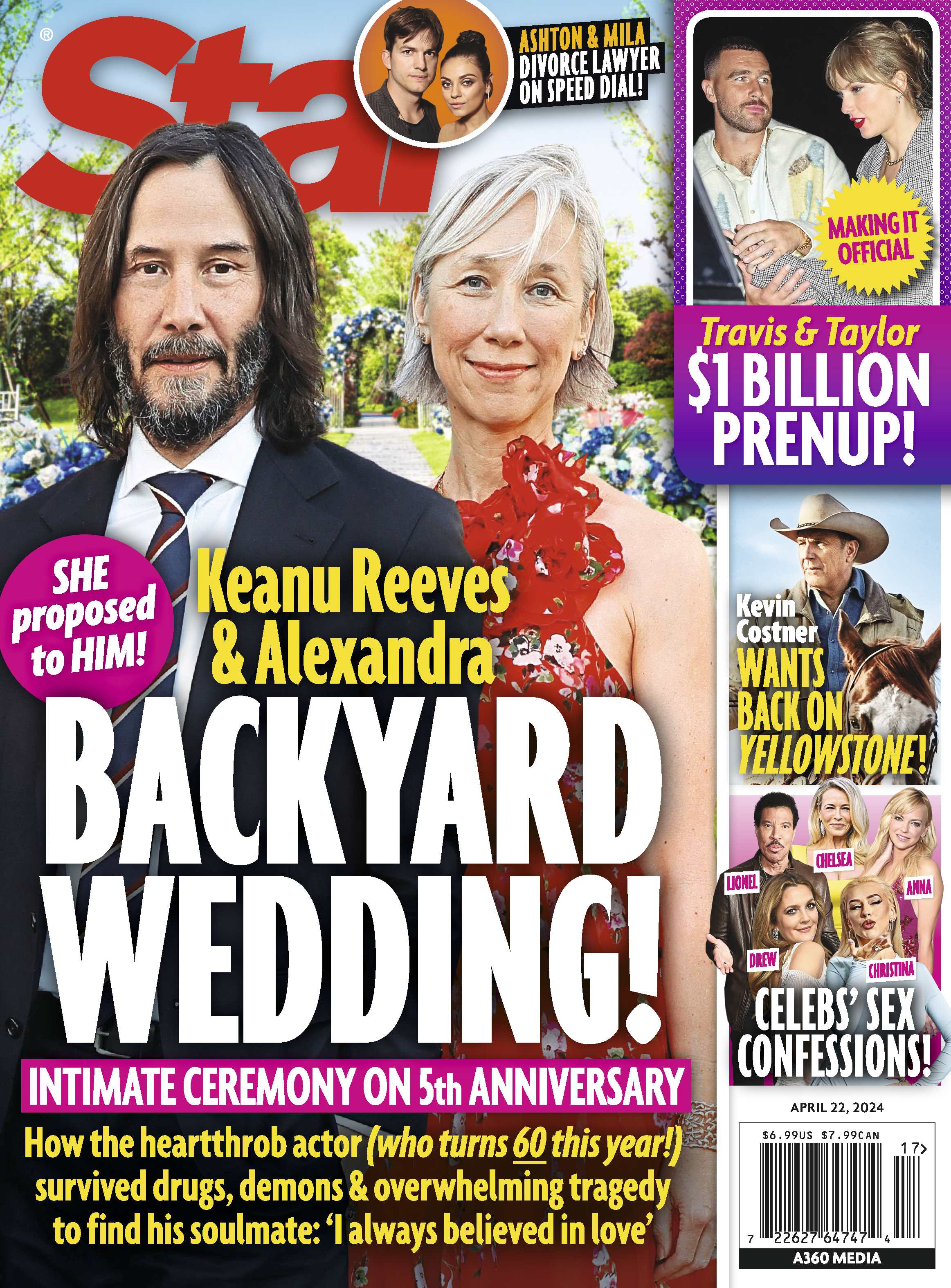 Star - 04.22.24 Keanu Reeves and Alexandra Backyard Wedding