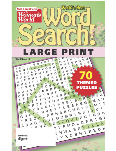 World's Best Word Search Large Print Vo. 4 / Issue 14 Includes 70 Themed Puzzles! - Magazine Shop US