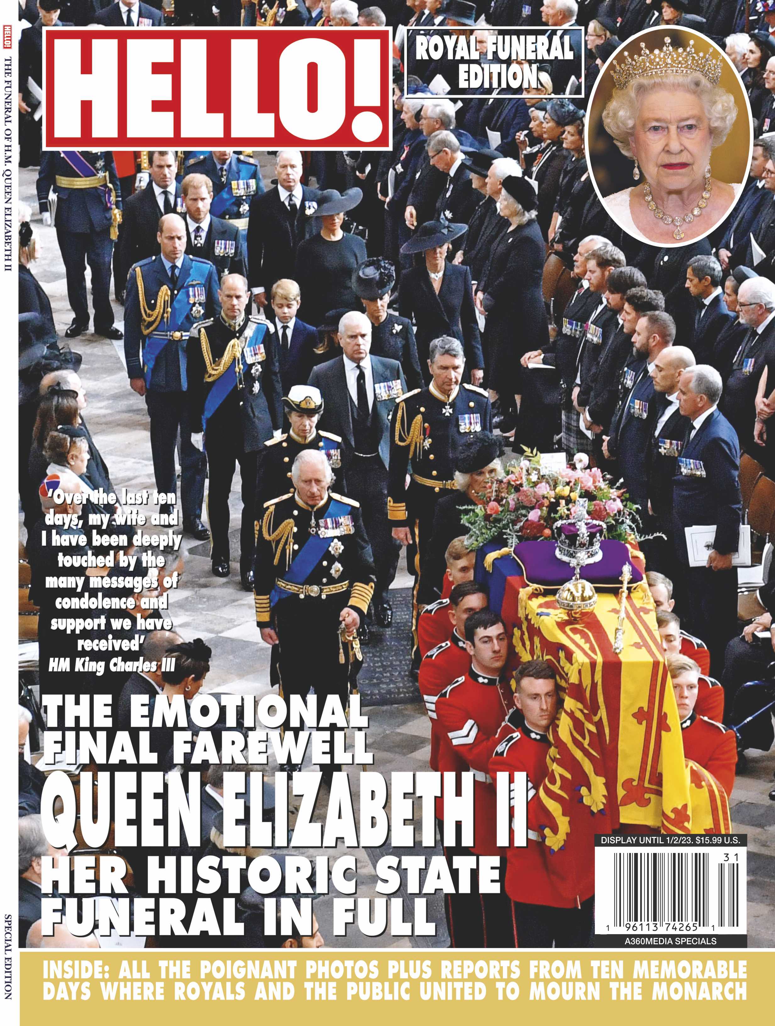 Daily Mirror, Express & OK! Magazine Deluxe - Special Editions of Famous Newspapers Bundled good in Honour of Queen Elizabeth II - Memory Box