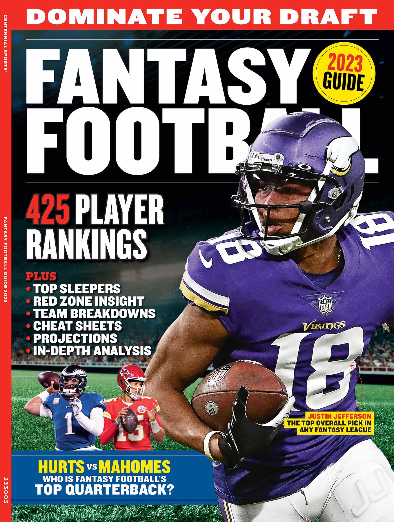 Fantasy Football 2023 Guide - 425 Player Rankings, Plus Top Sleepers, Red  Zone Insights, Team Breakdowns, Cheat Sheets, Projections & In Depth