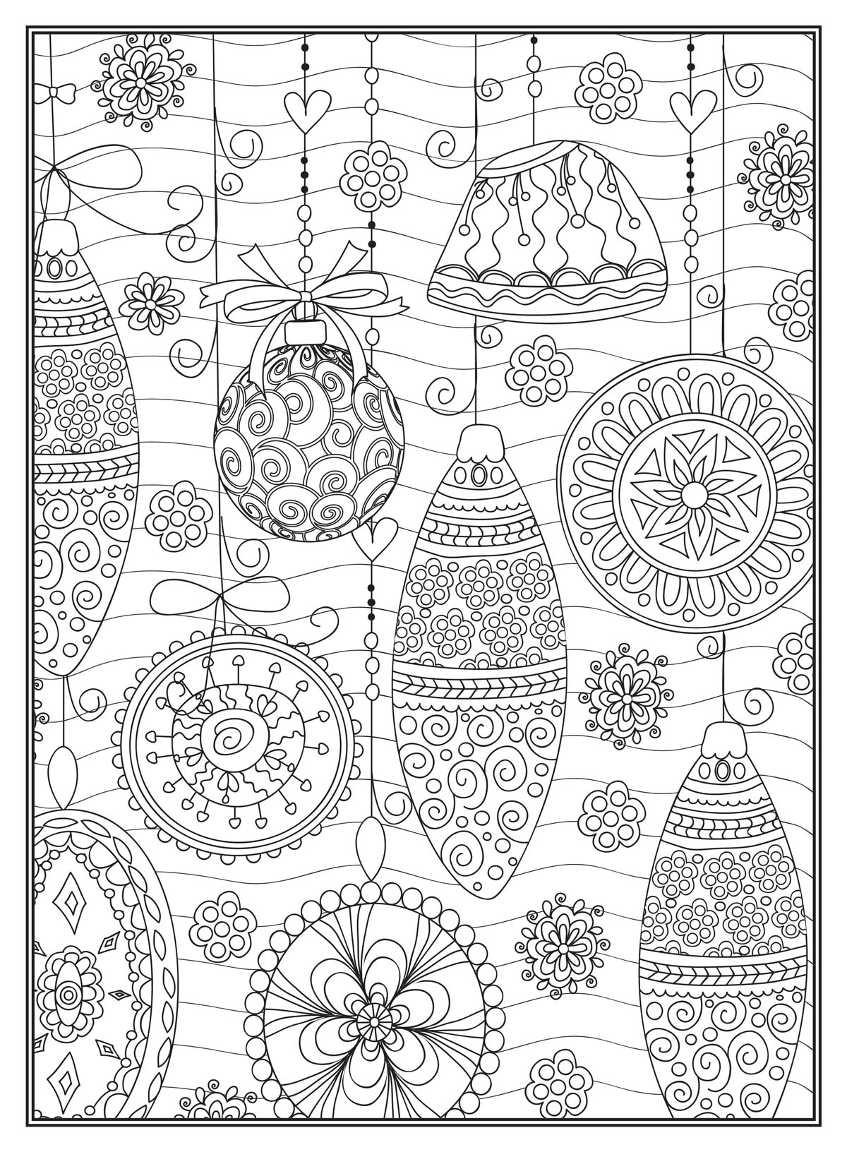 Christmas Coloring - 56 Festive Designs, Santa Claus, Gorgeous