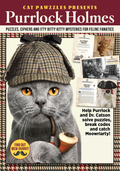 Cat Pawzzles Presents - Purrlock Holmes Puzzles Ciphers and Kitty Mysteries - Digest Sized - Magazine Shop US