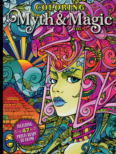 Myth & Magic Coloring Book Volume 7- 47 Prints Ready to Frame! Destress, Relax and Satisfy Your Inner Picasso - Magazine Shop US