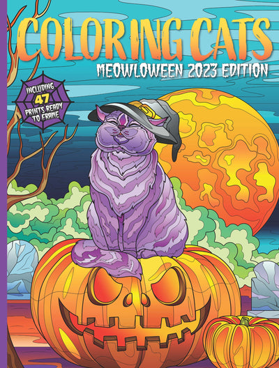 Coloring Cats - Meowloween 2023 Edition Including 47 Prints Ready To Frame - Magazine Shop US