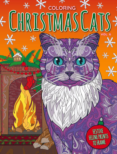 Christmas Cats - Adult Festive Coloring Book Prints to Frame Volume 6 - Magazine Shop US