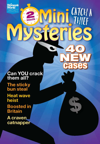 Mini Mysteries - Catch A Thief: 40 New Cases Can you Crack Them All? You'll Have to Navigate False Alibis, Misdirection and Secret Codes that Get Tougher as You Go Along! - Magazine Shop US