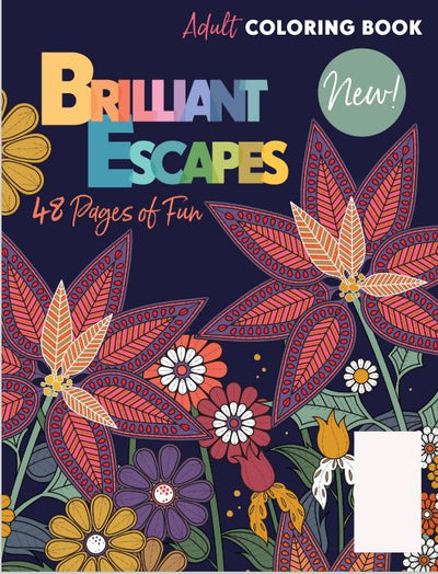 Brilliant Escapes - Landscapes, Animals, & Scenery Coloring Book: 48 Pages of Intricate Designs To Distract & Relax As You Enjoy this Adult Coloring Book - Magazine Shop US