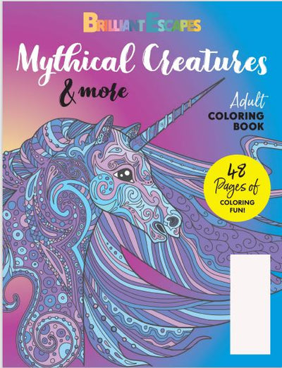 Brilliant Escapes - Mythical Creatures Coloring Book: 48 Pages of Relaxing And Destressing Fun - Magazine Shop US