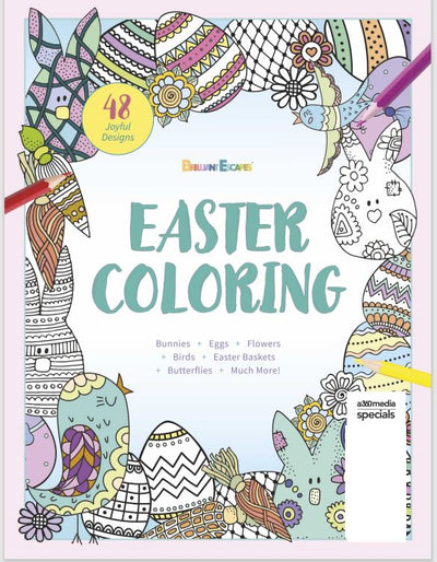 Brilliant Escapes - Easter Coloring Book: 48 Joyful Designs to Celebrate the Holiday - Magazine Shop US