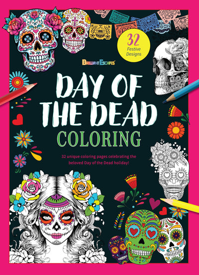 Day of the Dead Coloring - 32 Festive Designs Celebrating the Beloved Day of the Dead Holiday - Magazine Shop US