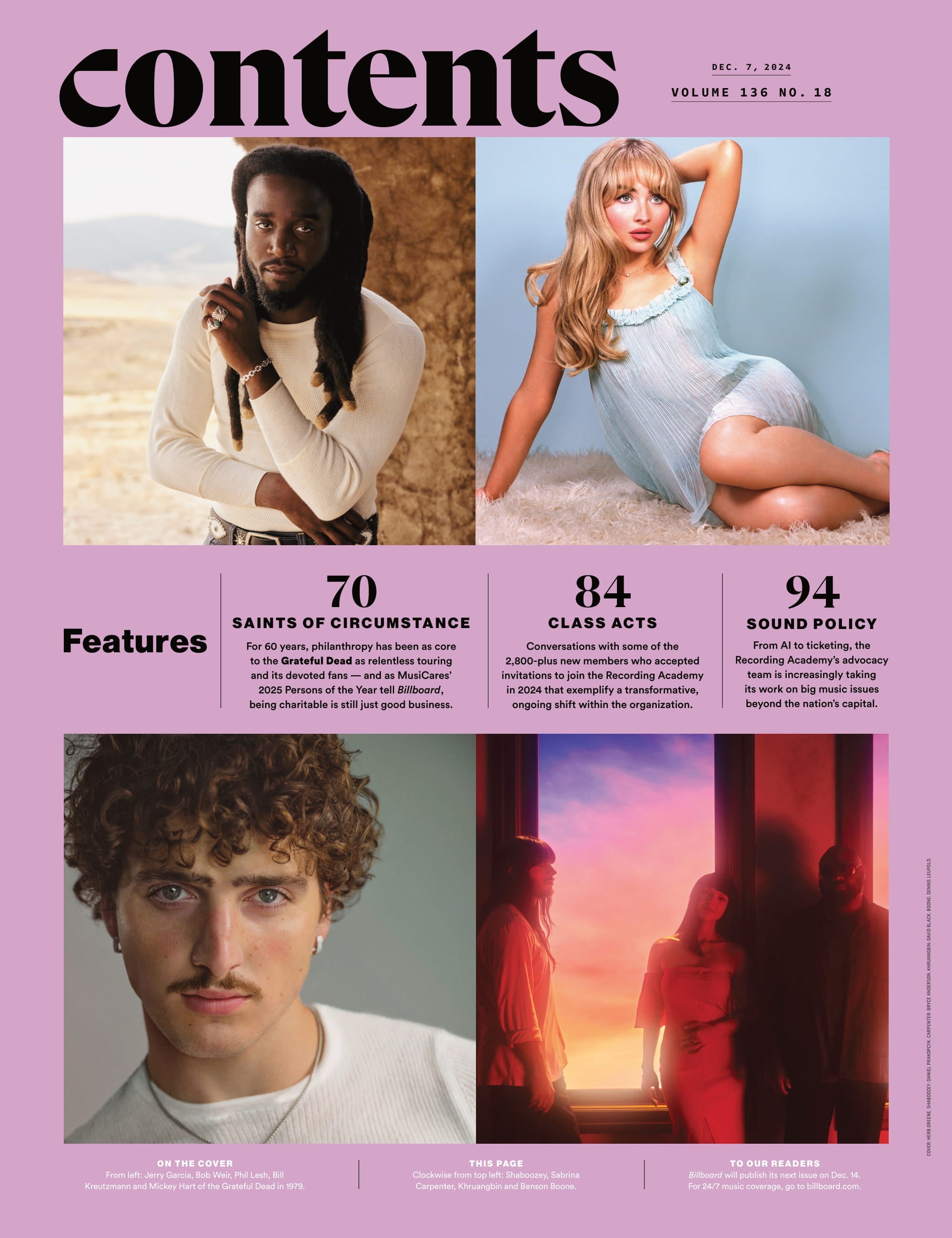 Billboard - 24.12.07 Edition: Grammy Voter Guide, The Grateful