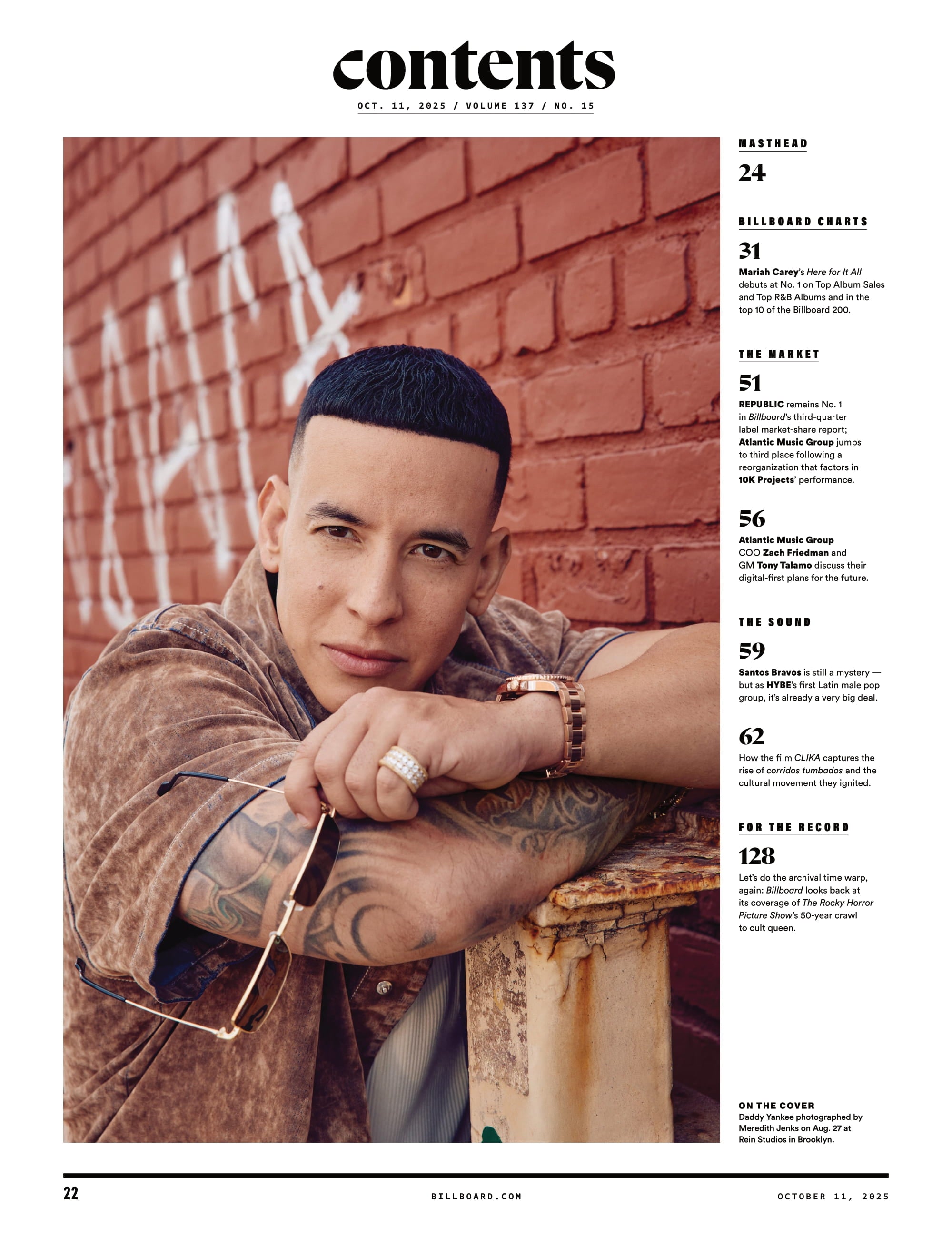 その他 Billboard Magazine 2021 V Billboard - 25.10.11 Edition: Latin Power Players, Daddy Yankee