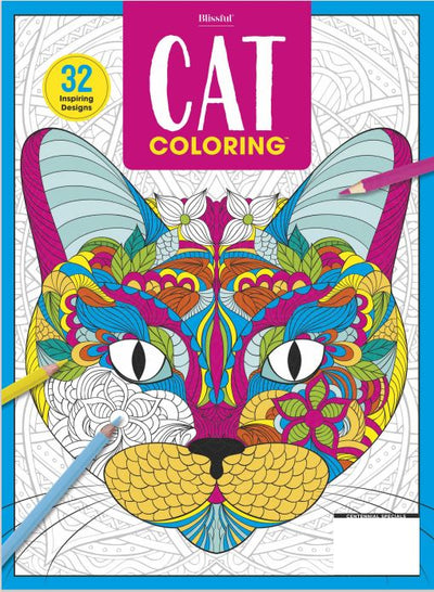 Blissful - Cat Coloring Book: 50+ Images Presented In Our Trademarked Coloring Format To Uplifted, Fulfill, Relax and Satisfy Your Inner Picasso - Magazine Shop US