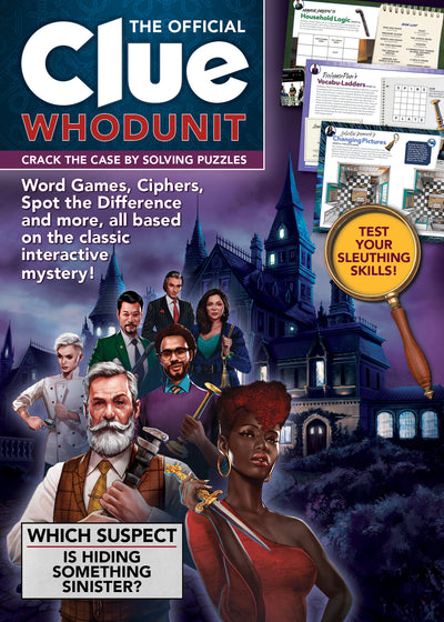The Official Clue Whodunit - Crack the Case by Solving Puzzles: Which Suspect Is Hiding Something? Use Word Games, Ciphers, Spot The Difference, & More, All Based On the Classic Interactive Mystery! - Magazine Shop US