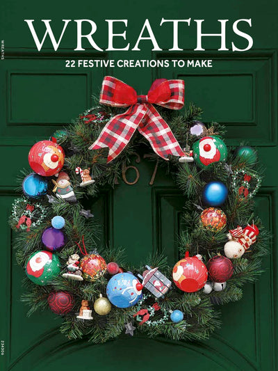 Wreaths - 22 Festive Creations: DIY Christmas Crafts, Pinecones, Bright Baubles, Gilded Feathers, Ribbon Trees, Poinsettia, Pom-Poms, Driftwood Hearts, Pheasant Feathers, Jingle Bells & Holiday Magic! - Magazine Shop US