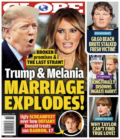 Globe - 09.04.23 Donald Trump and Melania Trump Marriage Explodes - Magazine Shop US