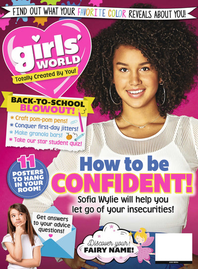 Girls World - Sofia Wylie How to be Confident, Get Answers To Your Advice Questions, Back To School Blowout + 11 Posters To Hang In Your Room - Magazine Shop US