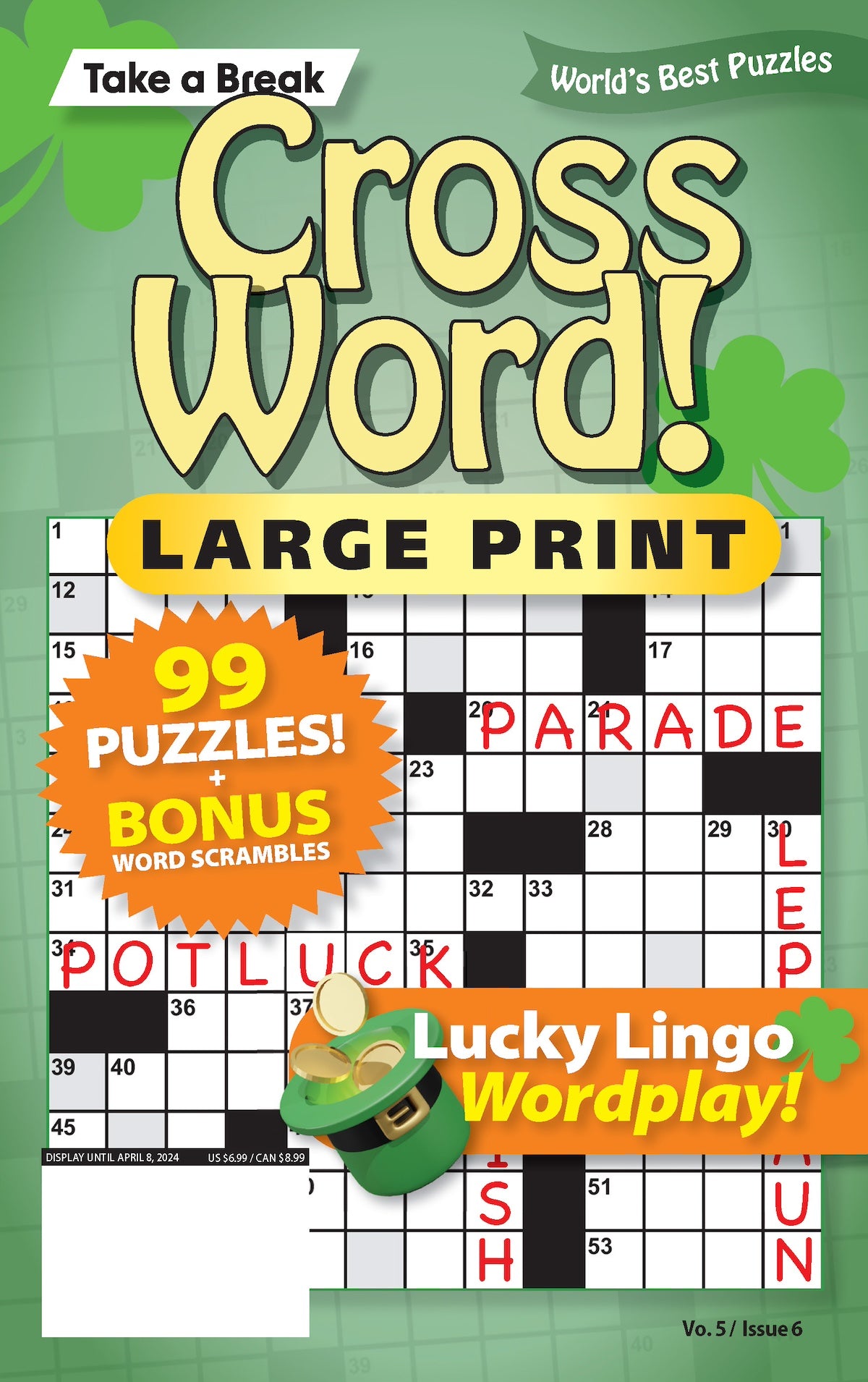 Crossword! - Large Print Vol. 5 Issue 6: 99 Puzzles + Bonus Word Scram ...