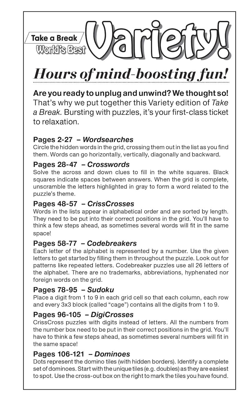Variety Puzzles - Large Print Vol. 5 Issue 7: 100+ Activity Pages, Sud ... Variety Puzzles - Large Print Vol. 5 Issue 7: 100+ Activity Pages, Sud ...