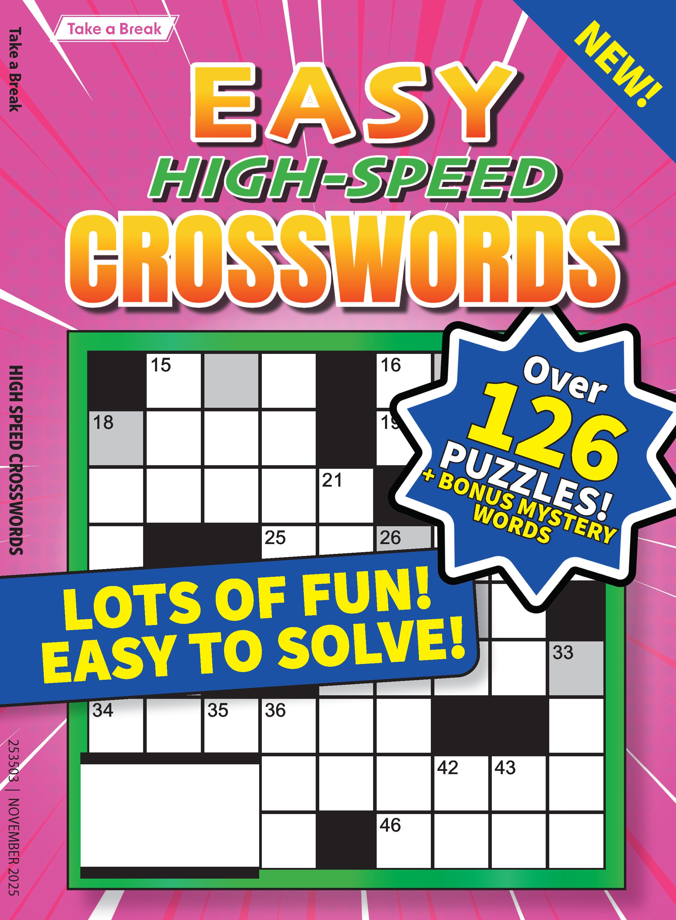 Take a Break - Easy Highspeed Crossword 25.08.22: Over 126 Puzzles, Cr ...