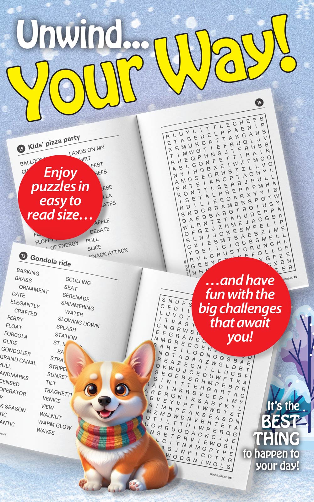World's Best Puzzle - Word Search 25.11.21: Large Print, Winter
