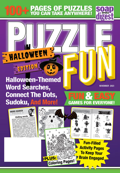 Puzzle Fun - November 2023 Halloween Themed Word Searches, Crosswords, Sudoku and More - Magazine Shop US