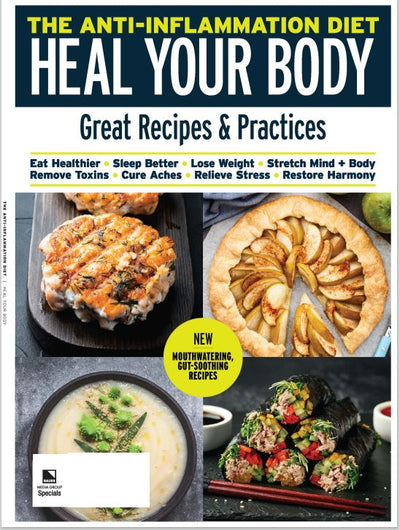 Anti-Inflammation - Heal Your Body: Diet Removing Stress Toxins + Yoga Stretching Hydration Gratitude & Mindfulness - Magazine Shop US