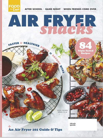 Air Fryer Snacks - 84 Recipes, Air Fryer 101 + Safety Information, Hacks and Tips. Snacks include: Gluten-free Chicken Nuggets, Peanut Butter Brownies, Bacon & Leek Frittatas & More! - Magazine Shop US