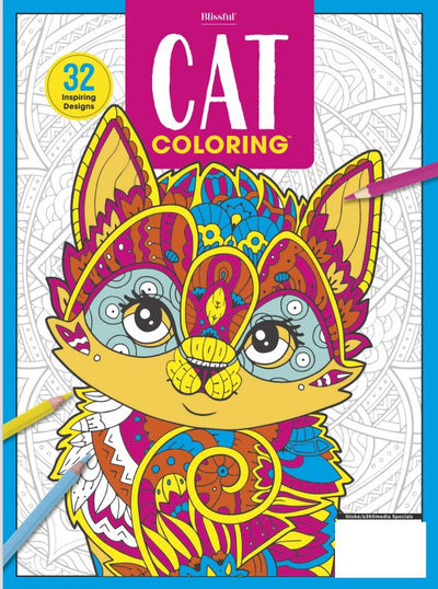 Blissful - Cat Coloring Book: 32 Inspiring Designs, 50+ Images Unique To This Release - Magazine Shop US