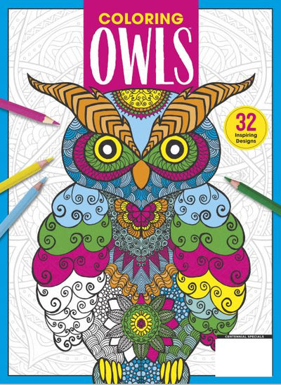 Coloring Owls - Adult Coloring book, Contains 32 Inspiring Designs To Destress From Your Day - Magazine Shop US
