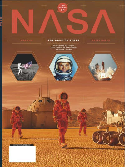 NASA - The Race to Space: Mars & Future Frontiers, The Roots Of Mercury 7, The Moon Landing, and The Shuttle - Magazine Shop US