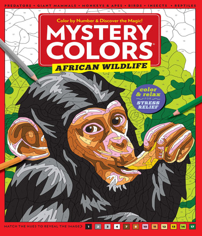 Mystery Colors - African Wildlife: Color By Number Coloring Book, Relax, Destress and Nurture Your Creative Side! - Magazine Shop US
