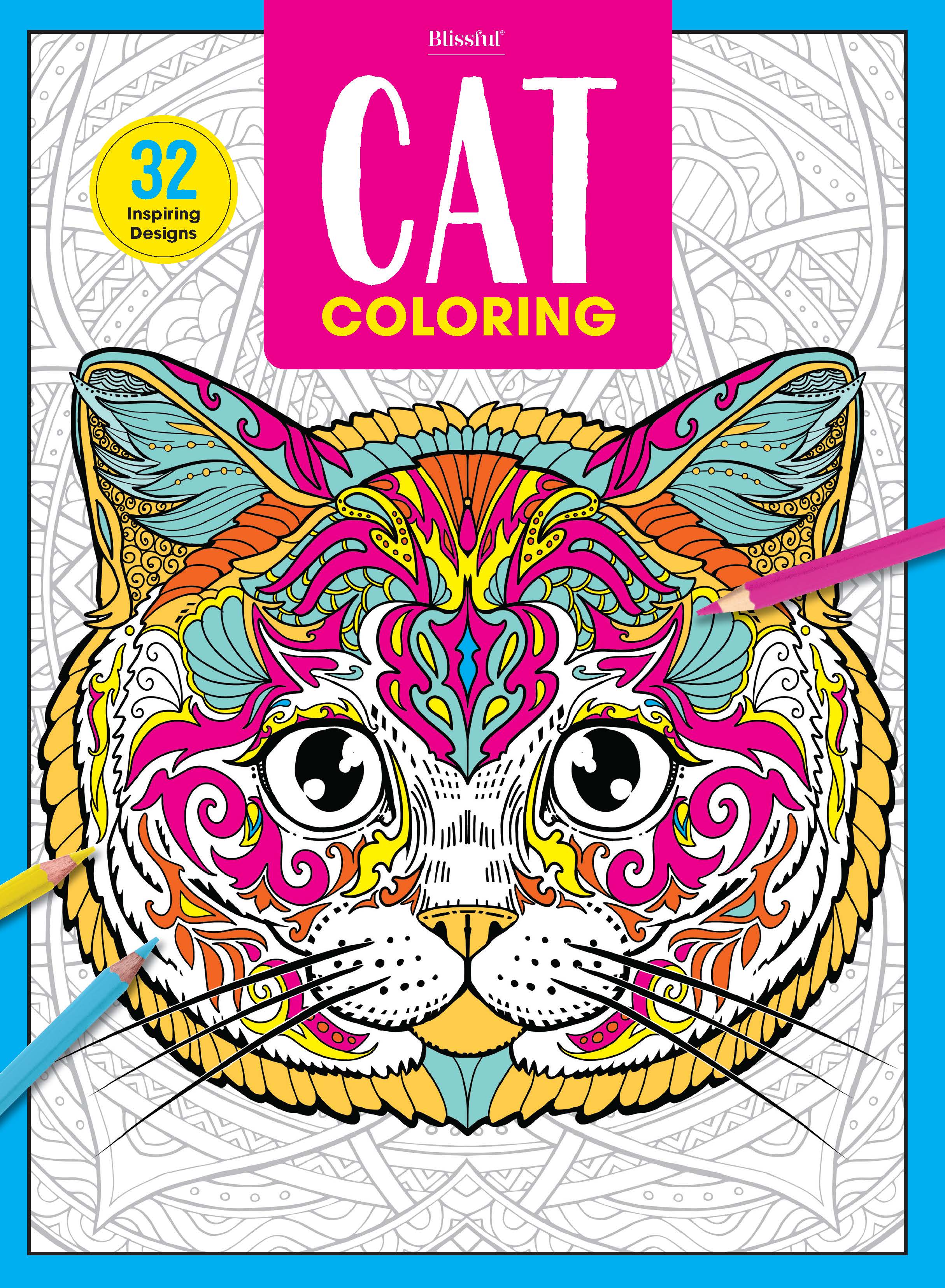 Blissful - Cat Coloring Book: 50+ Images Presented In Our Trademarked ...