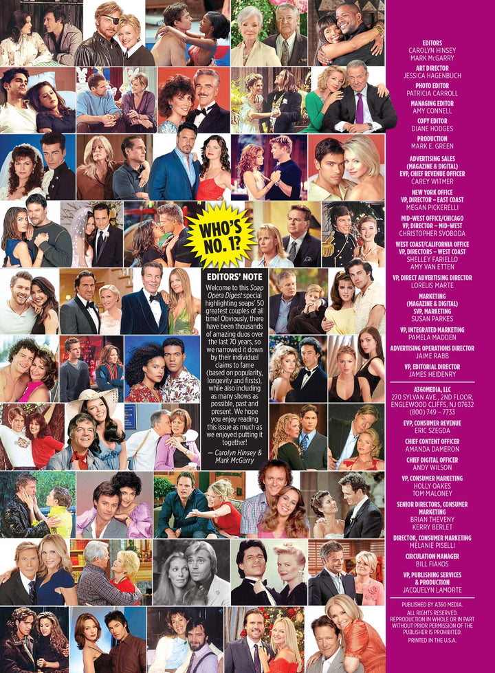 Soap Opera Digest - 50 Greatest Couples Of All Time: Who's No. 1?, Exc ...