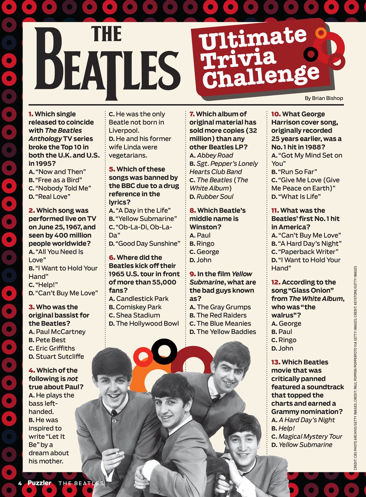 TV Guide Puzzler - The Beatles: Dive Into A World Of Trivia, Solve