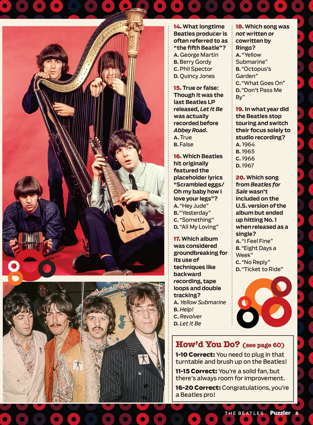 TV Guide Puzzler - The Beatles: Dive Into A World Of Trivia, Solve