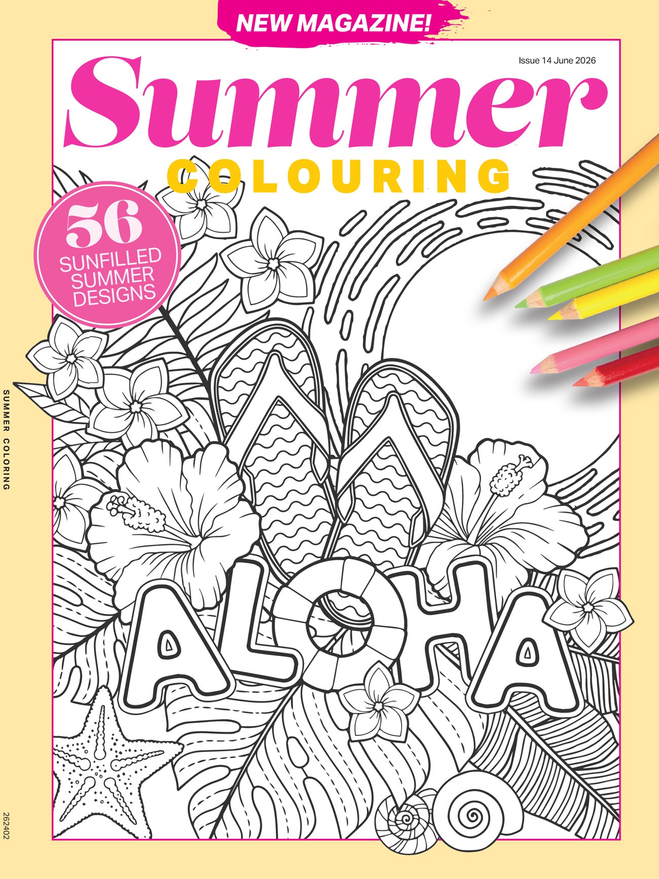 Summer Coloring - 56 Sunfilled Summer Designs: Color Your Way To Calm ...