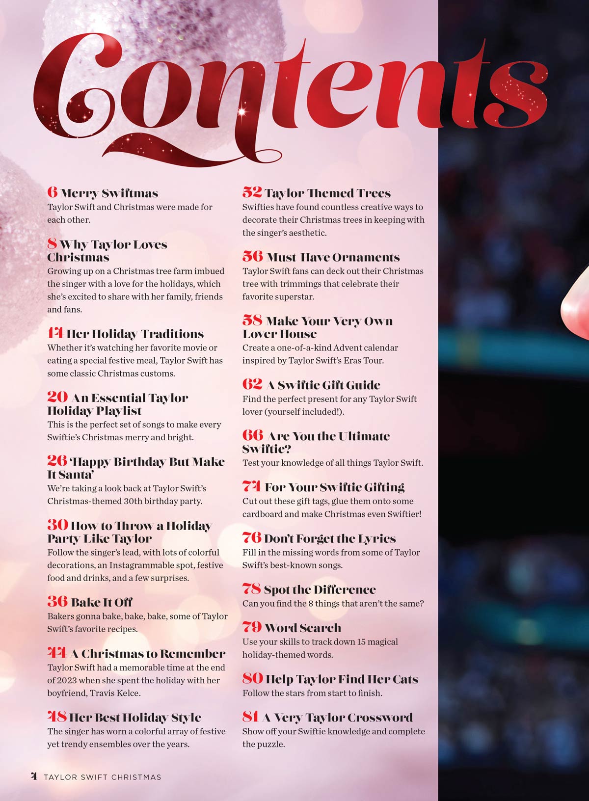 Taylor Swift Christmas - Make A Swiftie Advent Calendar, Taylor's