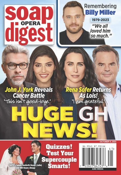 Soap Opera Digest - 10.09.23 Huge General Hospital News - Magazine Shop US