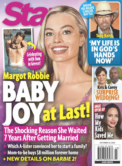 Star - 10.23.23 Margot Robbie Baby Joy at Last - Magazine Shop US