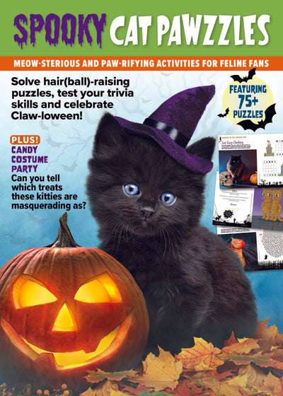 Spooky Cat Pawzzles - 75 Halloween Activities for Feline Fans Featuring Puzzles & Trivia Skills Vol 3 - Magazine Shop US