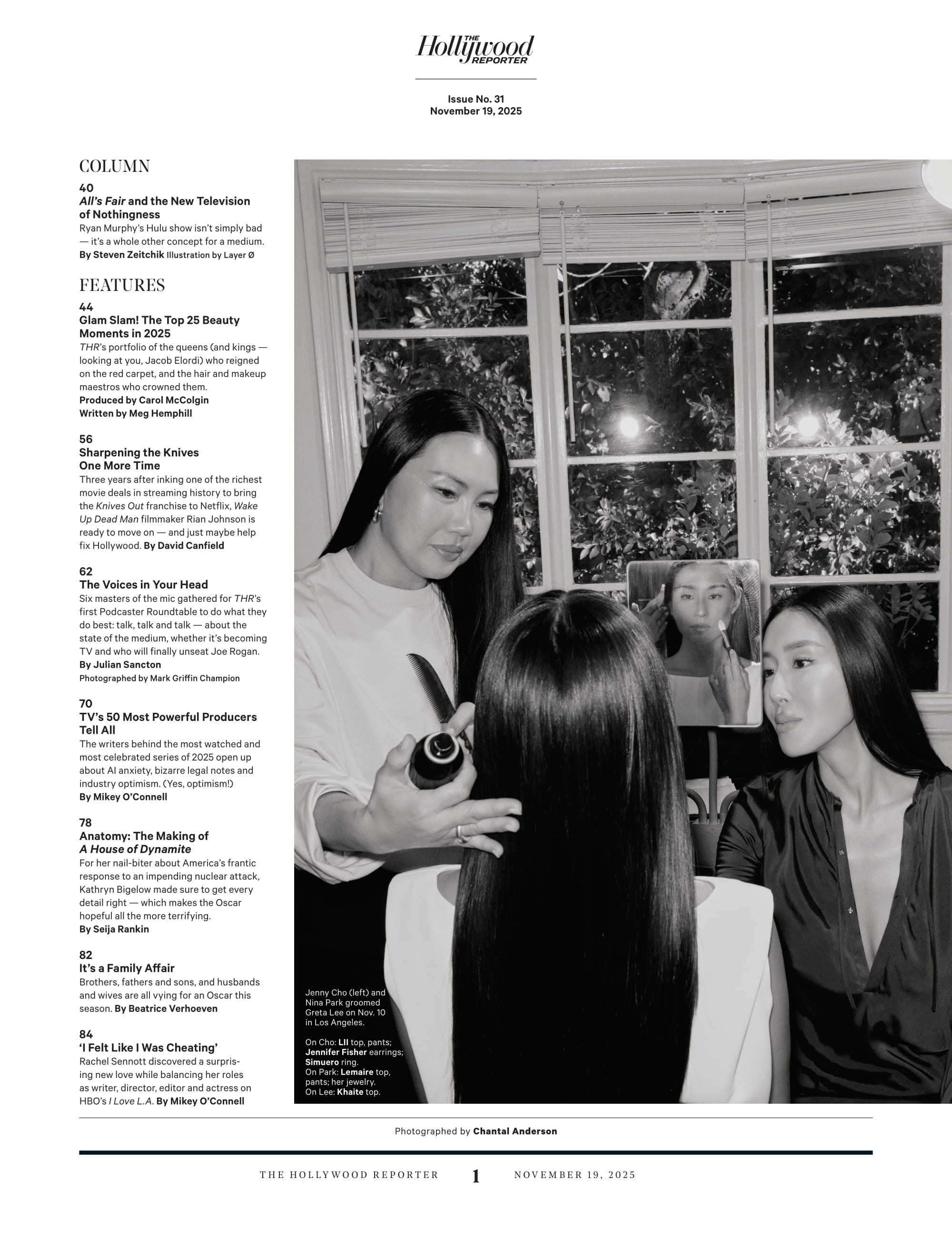 The Hollywood Reporter - 25.11.19 Edition: The Beauty Issue, Julia