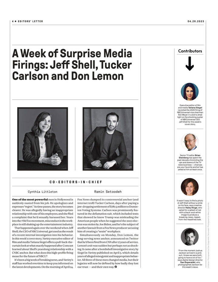 Variety - 23.04.26 Edition: Shell Shocked, Sex Scandal & Sudden