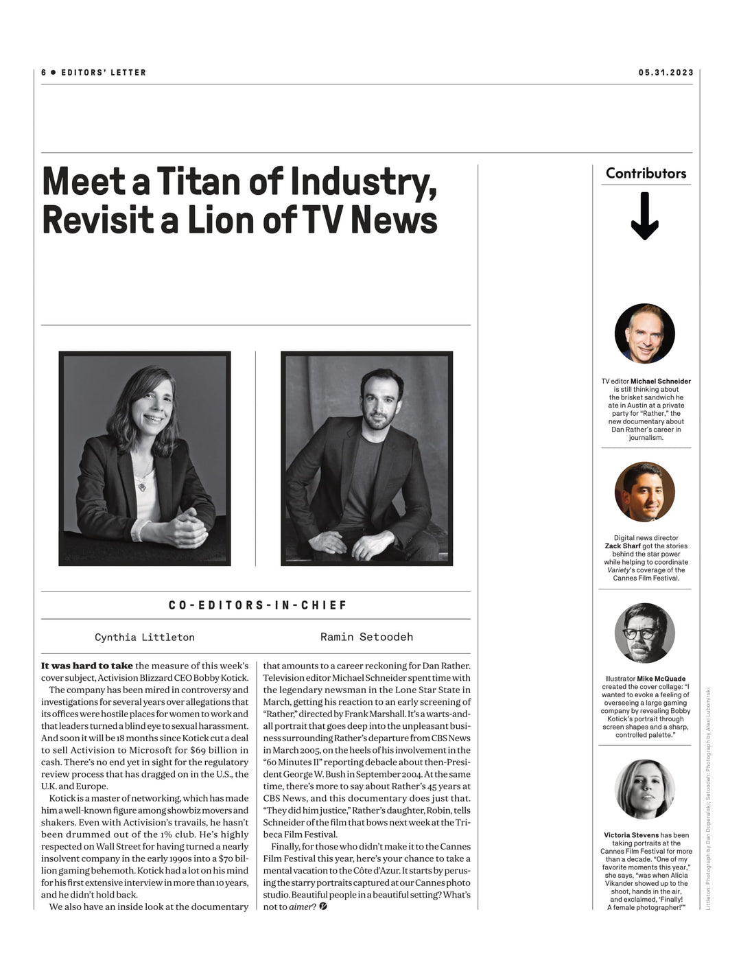 Variety - 23.05.31 Edition: Modern Warfare, Gaming Giant CEO Bobby Kot –  Magazine Shop US