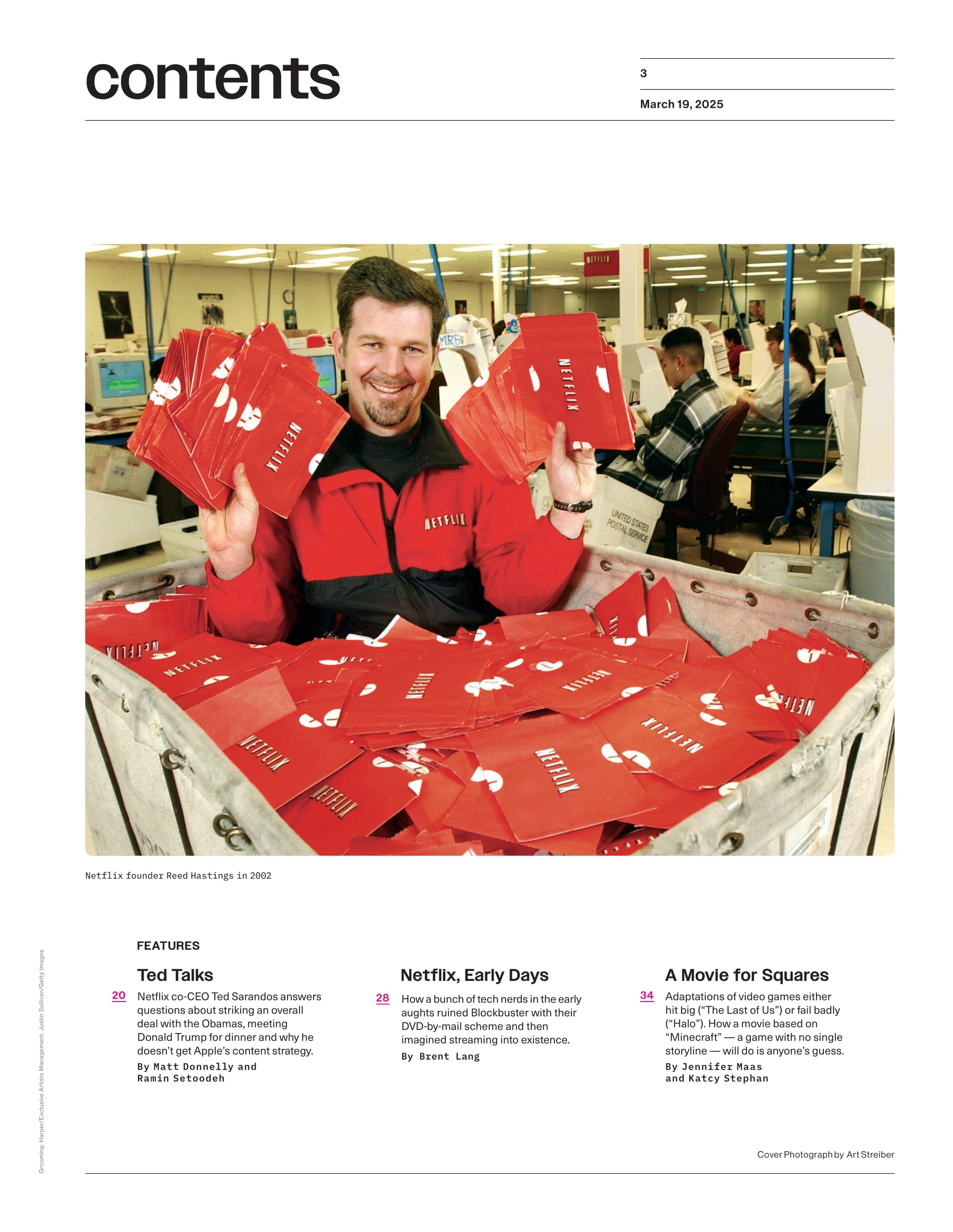 Variety - 25.03.19 Edition: 25 Years Of Netflix, How Netflix CEO Ted S ...
